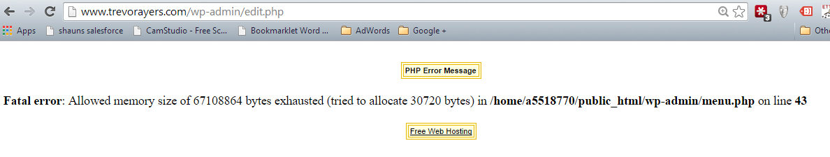 Fix Wordpress Fatal Error Allowed Memory Size Limit