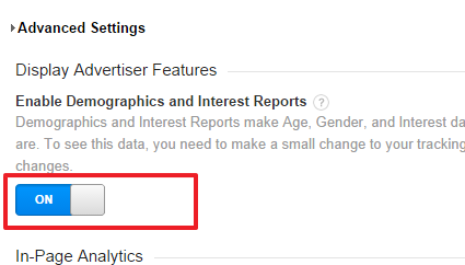 Demographics and interests in Google Analytics