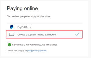 Change Default PayPal Payment Method