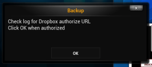 Backup Kodi with Dropbox