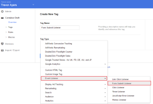 Form Submit Listener Google Tag Manager Tag