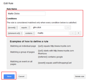 track mailto clicks in Google Tag Manager Event Listener
