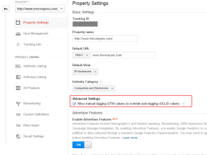 Override Google AdWords Auto Tagging With Manual Tags