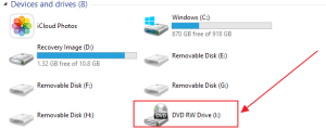 Optical Drive Not Showing as Drive in My Computer Windows