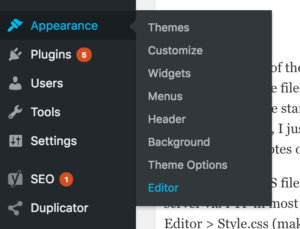 Wordpress Theme Editor